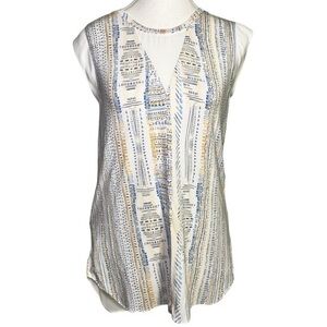 Lysse Soft Modal Blend Mixed Media Fabric Short Sleeve Top